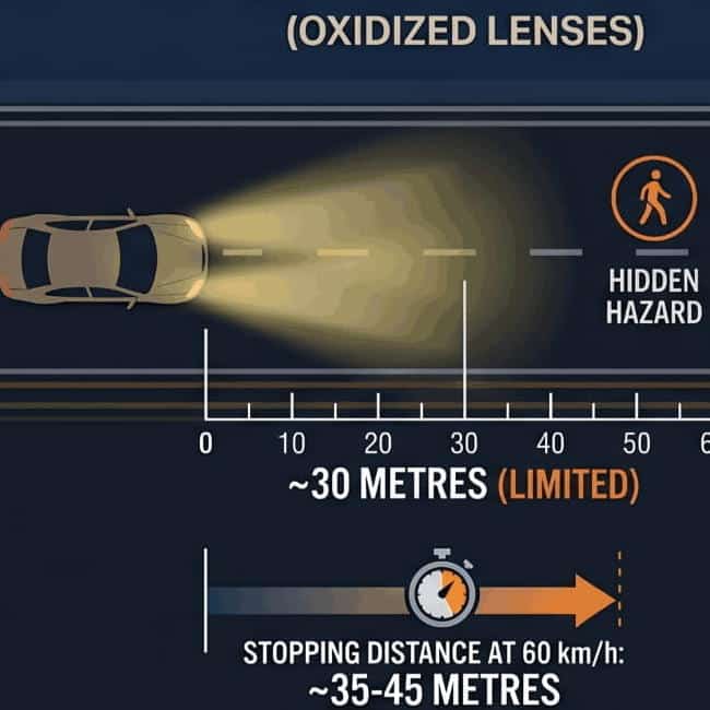 How Yellow Headlights Severely Reduce Night Visibility